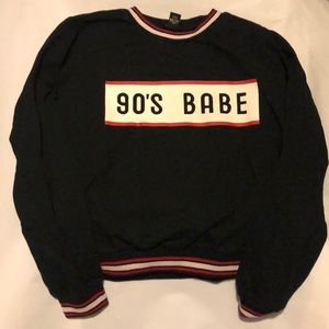 Forever 21 Black Sweatshirt Size Small